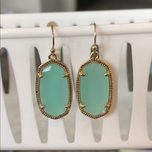 translucent turquoise drop earrings (smaller size)